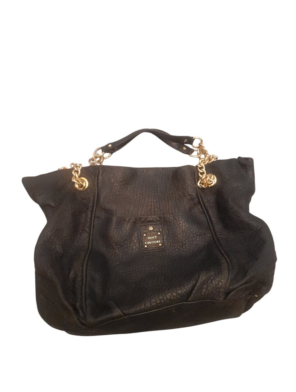 Juicy Couture Black Leather Duchess Daydreamer Hand Bag Y2K